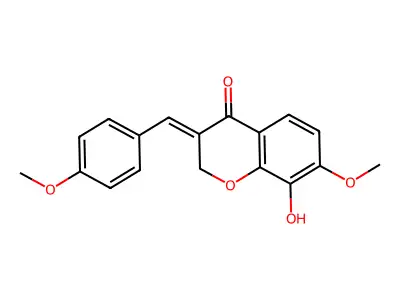 8-Hydroxy-7-methoxy-3-[(4-methoxyphenyl)methylidene]chromen-4-one structure