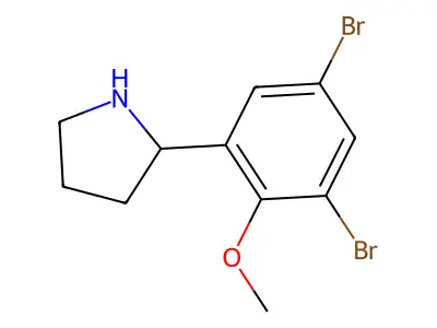(S)-2-(3,5-Dibromo-2-methoxyphenyl)pyrrolidine structure