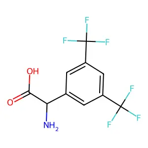 (S)-Amino-(3,5-bis-trifluoromethyl-phenyl)-acetic acid structure