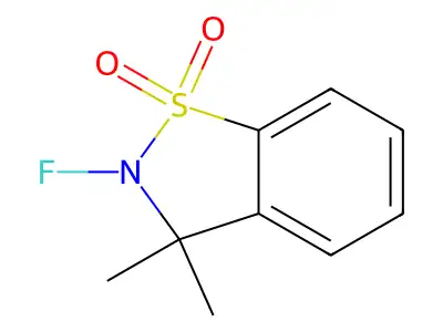2-Fluoro-3,3-dimethyl-2,3-dihydro-1,2-benzisothiazole 1,1-dioxide structure