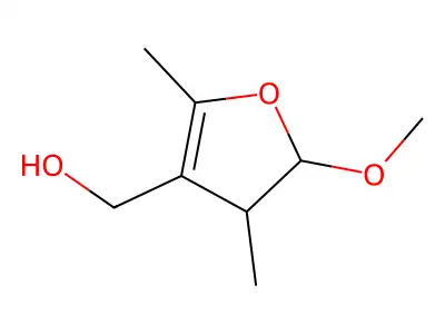 3-Furanmethanol, 4,5-dihydro-2,4-dimethyl-5-methoxy- structure