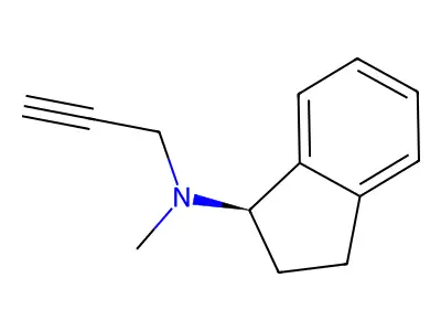 (R)-N-methyl-N-2-propynyl-1-indanamine structure