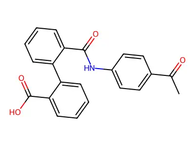 2'-{[(4-Acetylphenyl)amino]carbonyl}-2-biphenylcarboxylic acid structure