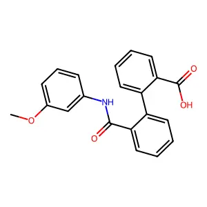 2'-[(3-Methoxyphenyl)carbamoyl]biphenyl-2-carboxylic acid structure