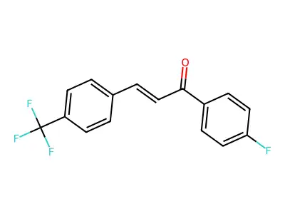 2-Propen-1-one, 1-(4-fluorophenyl)-3-[4-(trifluoromethyl)phenyl]- structure