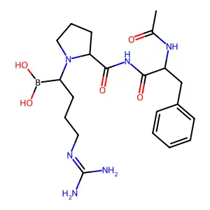 Acetylphenylalanyl-prolyl-bor-arginine structure
