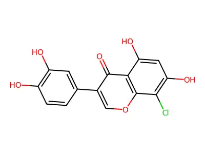 8-Chloro-3',4',5,7-tetrahydroxyisoflavone structure