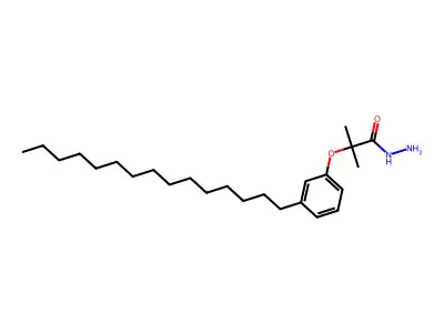 Propanoic acid, 2-methyl-2-(3-pentadecylphenoxy)-, hydrazide structure