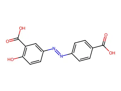 5-((4-Carboxyphenyl)diazenyl)-2-hydroxybenzoic acid structure