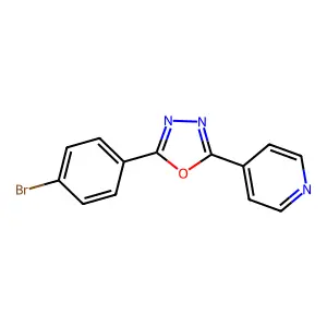 2-(4-Bromophenyl)-5-pyridin-4-yl-1,3,4-oxadiazole structure
