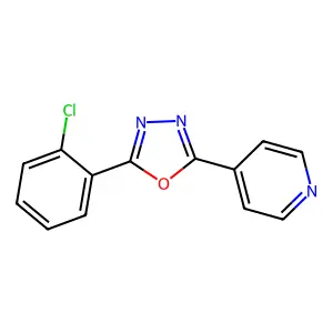 2-(2-Chlorophenyl)-5-pyridin-4-yl-1,3,4-oxadiazole structure