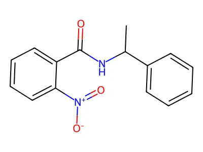 2-nitro-N-(1-phenylethyl)benzamide structure