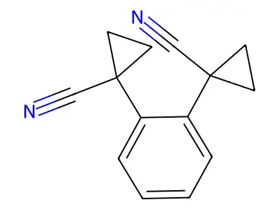 1,1a(2)-(1,2-Phenylene)bis[cyclopropanecarbonitrile] structure