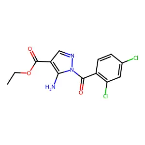 ethyl 5-amino-1-(2,4-dichlorobenzoyl)-1H-pyrazole-4-carboxylate structure