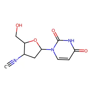 3'-Isocyano-2',3'-dideoxyuridine structure