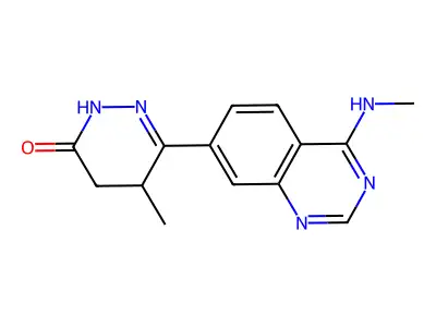 3(2H)-Pyridazinone, 4,5-dihydro-5-methyl-6-(4-(methylamino)-7-quinazolinyl)- structure