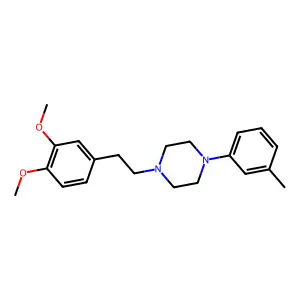 Piperazine, 1-(3,4-dimethoxyphenethyl)-4-(m-tolyl)- structure