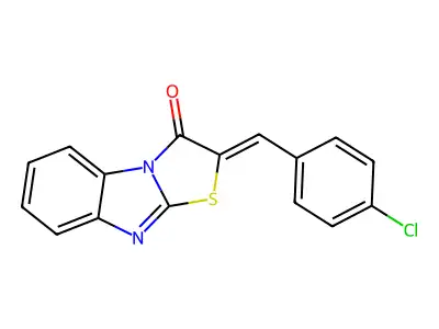 (Z)-2-(4-Chlorobenzylidene)benzo[d]thiazolo[3,2-a]imidazol-3(2H)-one structure