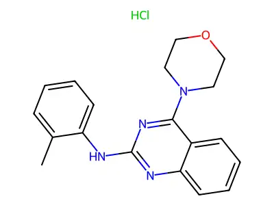 4-morpholino-N-(o-tolyl)quinazolin-2-amine hydrochloride structure