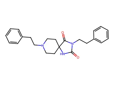 1,3,8-Triazaspiro(4.5)decane-2,4-dione, 3,8-bis(2-phenylethyl)- structure