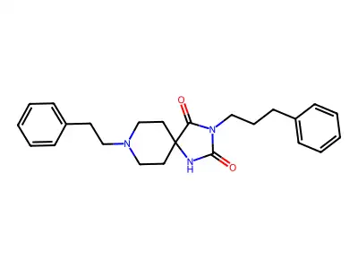 1,3,8-Triazaspiro(4.5)decane-2,4-dione, 8-(2-phenylethyl)-3-(3-phenylpropyl)- structure