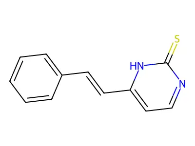Styrylpyrimidinethione structure
