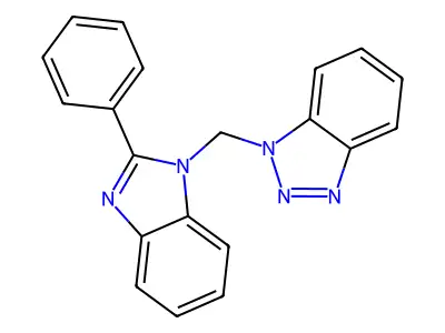1-[(2-Phenylbenzimidazol-1-yl)methyl]benzotriazole structure
