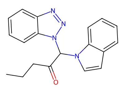 1-(1H-1,2,3-Benzotriazol-1-yl)-1-(1H-indol-1-yl)pentan-2-one structure