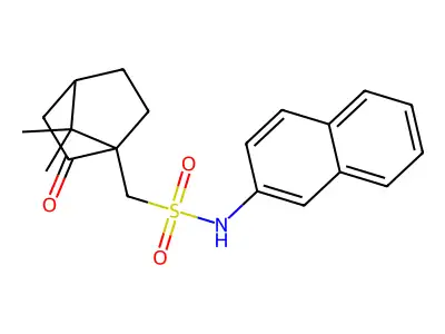 7,7-Dimethyl-1-{[(2-naphthylamino)sulfonyl]methyl}bicyclo[2.2.1]heptan-2-one structure
