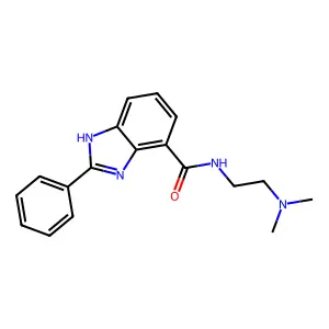 N-[2-(Dimethylamino)ethyl]-2-phenyl-1H-benzimidazole-4-carboxamide structure