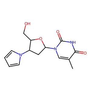 3'-Deoxy-3'-pyrrolthymidine structure