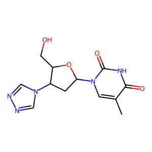 3'-Deoxy-3'-(1,2,4-triazol-4-yl)thymidine structure