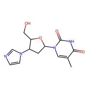 3'-Deoxy-3'-imidazol-1-yl-thymidine structure
