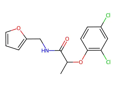 2-(2,4-dichlorophenoxy)-N-(furan-2-ylmethyl)propanamide structure
