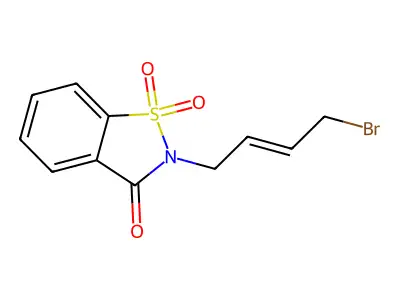 2-(4-Bromobut-2-enyl)-1,1-dioxo-1,2-benzothiazol-3-one structure