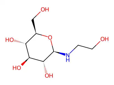 beta-D-Glucopyranosylamine, N-(2-hydroxyethyl)- structure