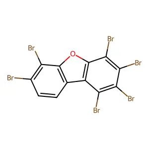 Dibenzofuran, 1,2,3,4,6,7-hexabromo- structure