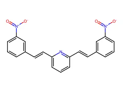 2,6-Bis[2-(3-nitrophenyl)ethenyl]pyridine structure
