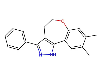 2H-(1)Benzoxepino(5,4-c)pyrazole, 4,5-dihydro-8,9-dimethyl-3-phenyl- structure