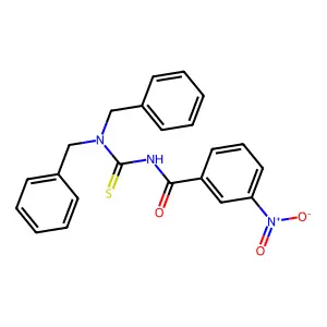 N-(dibenzylcarbamothioyl)-3-nitrobenzamide structure