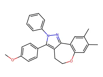 2H-(1)Benzoxepino(5,4-c)pyrazole, 4,5-dihydro-8,9-dimethyl-3-(4-methoxyphenyl)-2-phenyl- structure