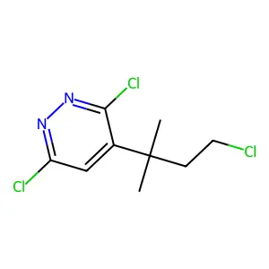 3,6-Dichloro-4-(4-chloro-2-methylbutan-2-yl)pyridazine structure