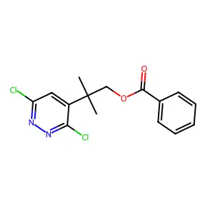 (2-(3,6-Dichloropyridazin-4-yl)-2-methylpropyl) benzoate structure