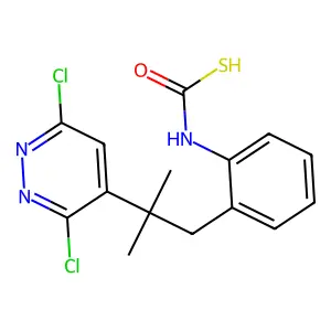 Carbamothioic acid, phenyl-, O-(2-(3,6-dichloro-4-pyridazinyl)-2-methylpropyl) ester structure