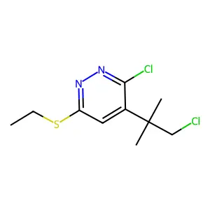 Pyridazine, 3-chloro-4-(2-chloro-1,1-dimethylethyl)-6-(ethylthio)- structure