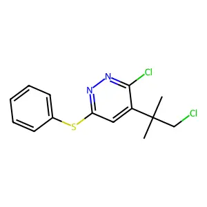 Pyridazine, 3-chloro-4-(2-chloro-1,1-dimethylethyl)-6-(phenylthio)- structure