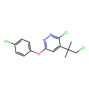Pyridazine, 3-chloro-4-(2-chloro-1,1-dimethylethyl)-6-(4-chlorophenoxy)- structure