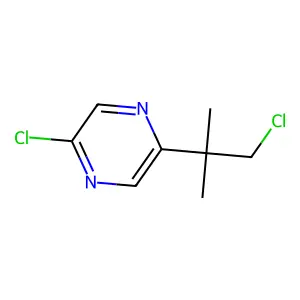 Pyrazine, 2-chloro-5-(2-chloro-1,1-dimethylethyl)- structure