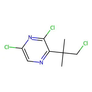 3,5-Dichloro-2-(1-chloro-2-methylpropan-2-yl)pyrazine structure