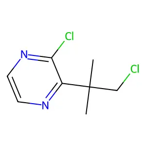2-Chloro-3-(1-chloro-2-methylpropan-2-yl)pyrazine structure